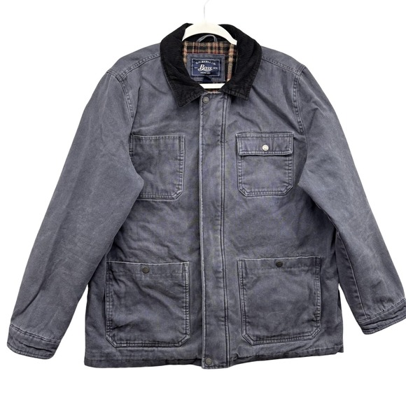 G.H. Bass & Co Chore Field Barn Coat Jacket Mens XL Corduroy Flannel Lined - Picture 1 of 9